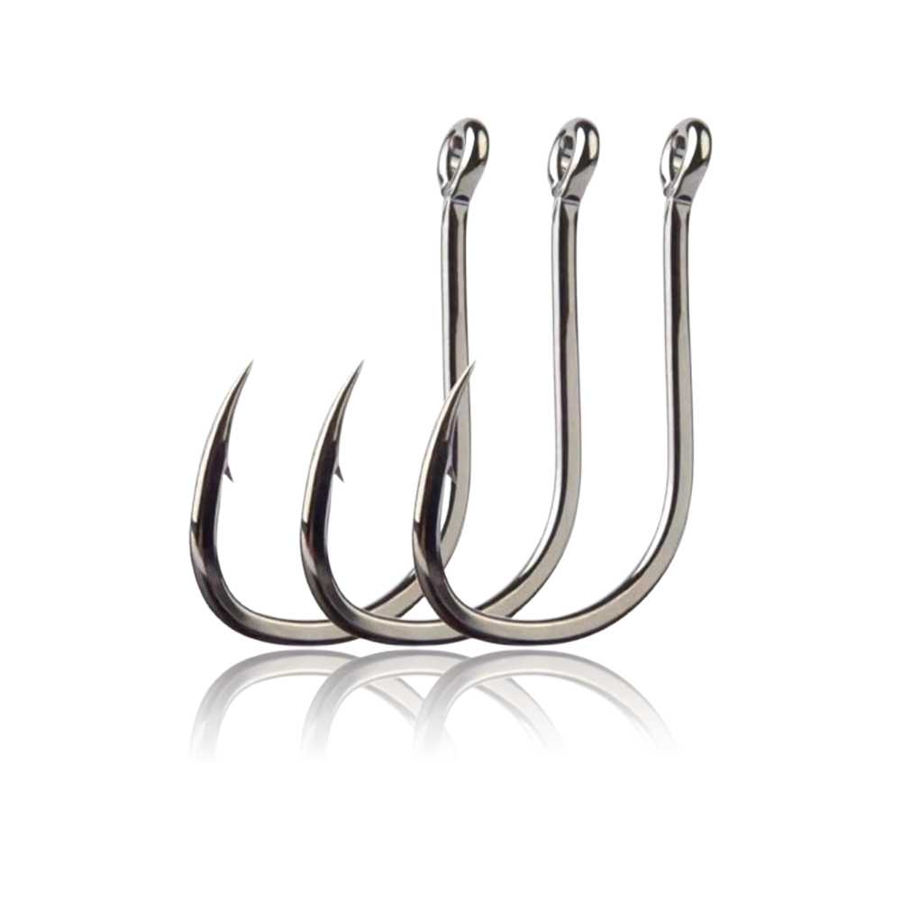 Single High Carbon Steel Fishing Hooks | Durable Tackle for Freshwater & Saltwater (Sizes #3–#18)