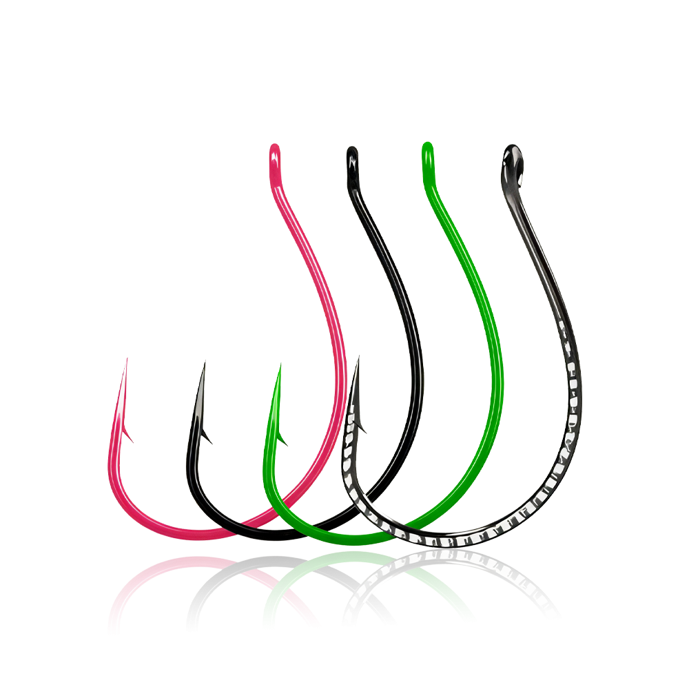 High Carbon Steel Wide Gap Fishing Hooks for Drop Hook Fishing - Reliable J Hooks - REeffun