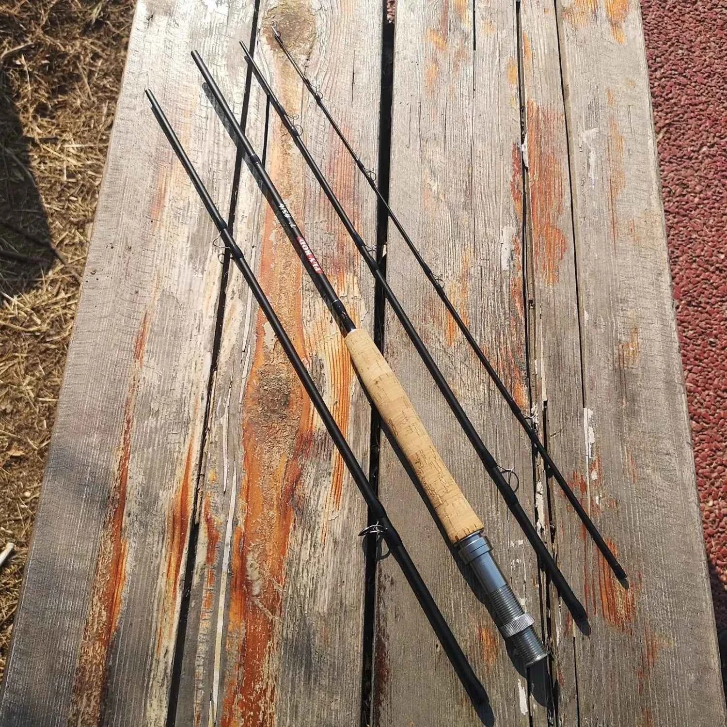 Ultra-Light 4-Piece Carbon Fly Fish Rod - Portable Cork Fishing Rod for Freshwater & Coastal Angling | Premium Fishing Rods Rod
