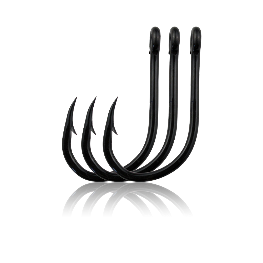 Big Game Fishing Hooks - High-Strength Alloy Steel Offset Tackle Hooks Box (#19–#28)