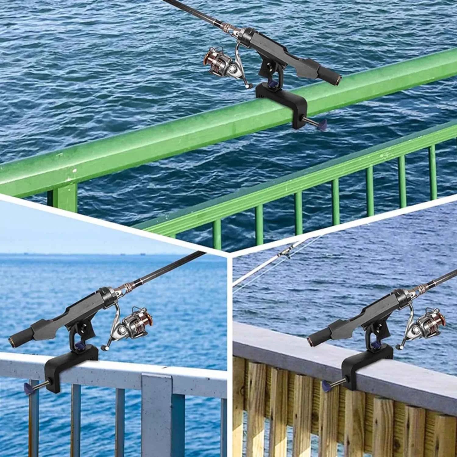 360° Adjustable Fishing Rod Holder – Ideal for Boat, Bank & Pontoon Fishing