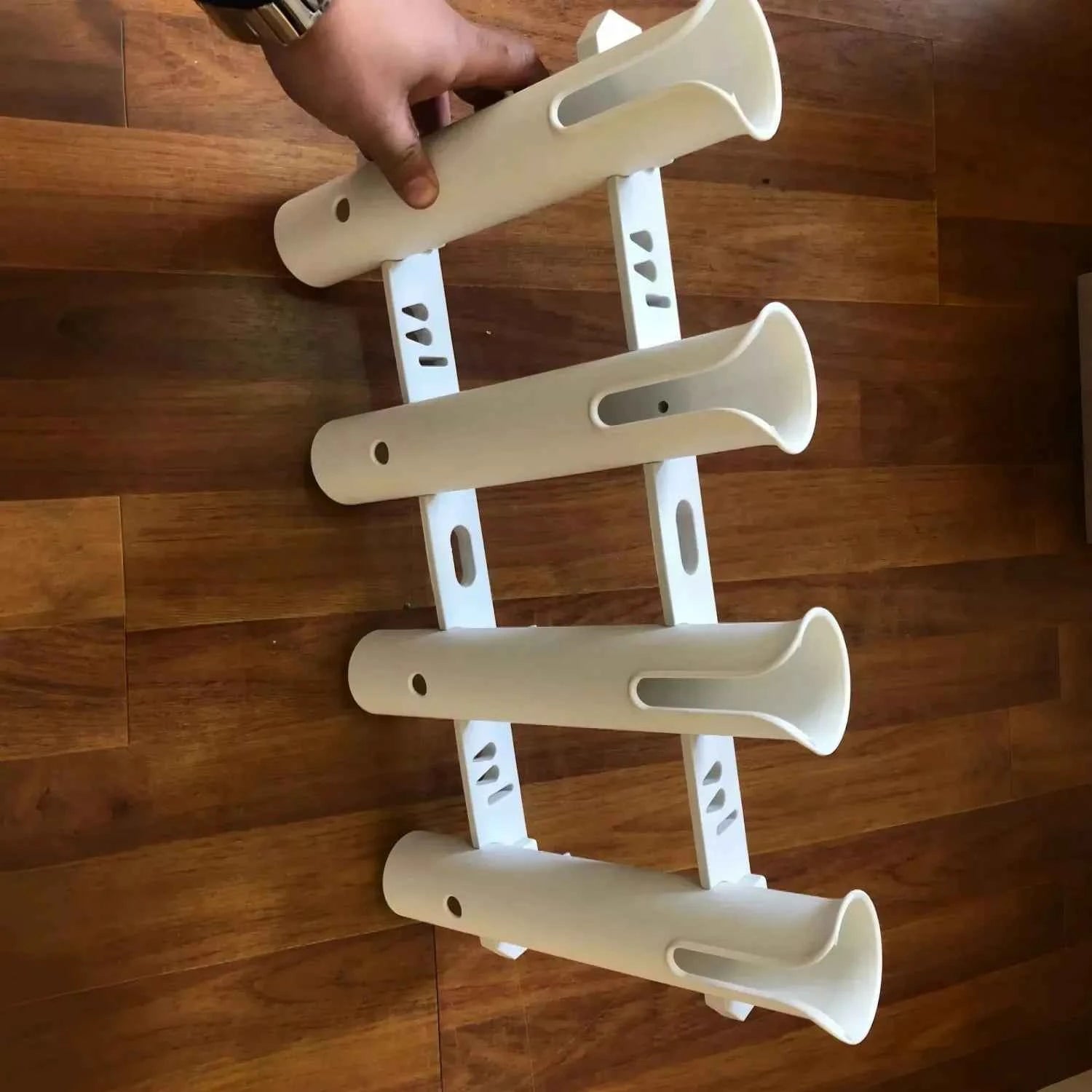 4-Tube Detachable Plastic Fishing Rod Holder - UV-Resistant & Durable for Versatile Angling