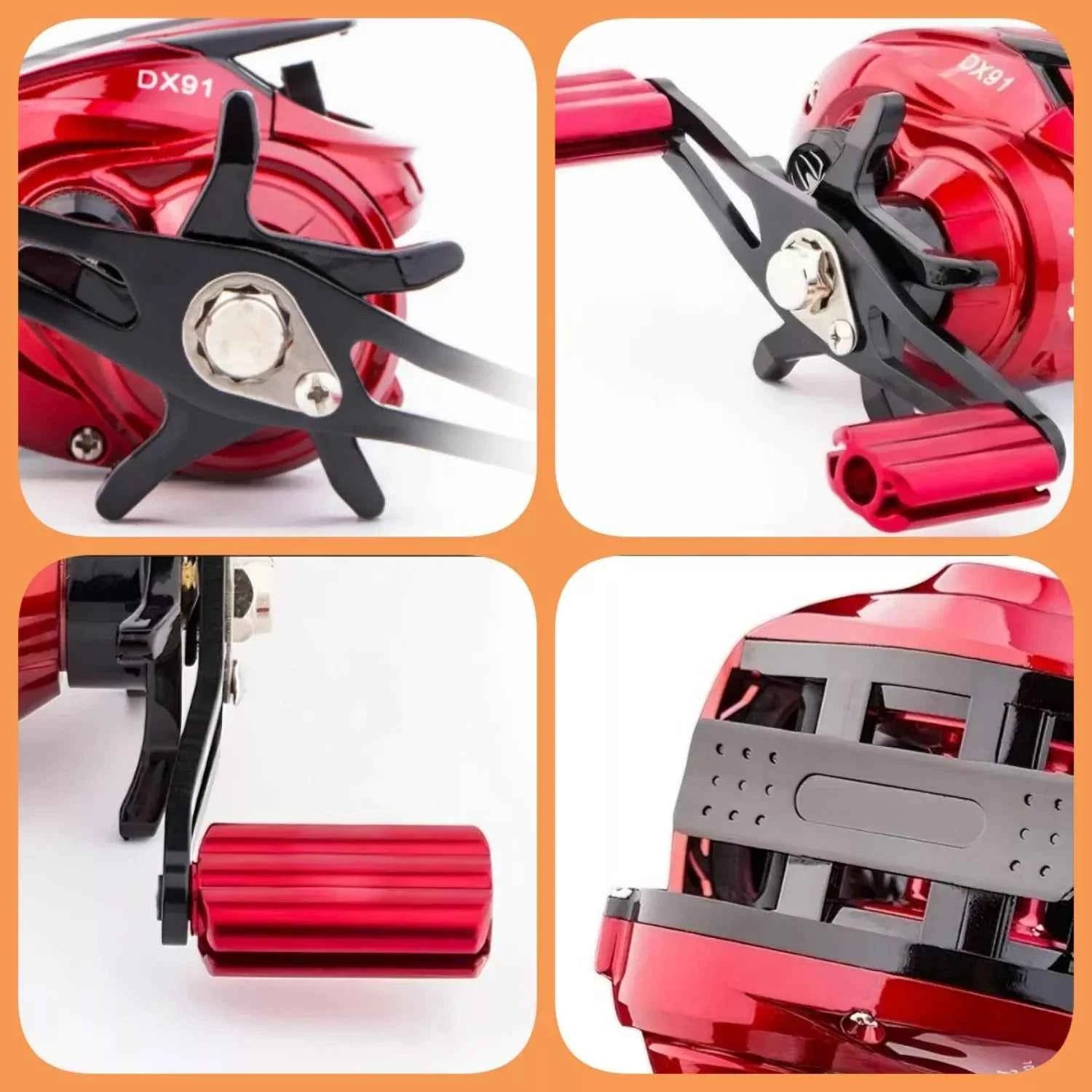Dual Brake Baitcast Reel - Salt Water Fishing Reel with Anti-Backlash, Lightweight Metal Body for Fresh & Saltwater Angling