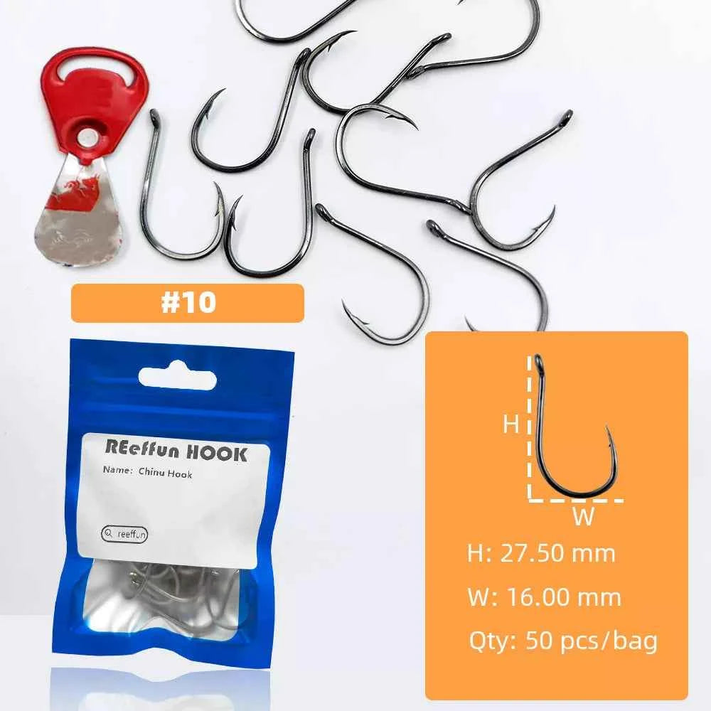 Sharpened Single High Carbon Steel Fishing Hooks | Bream & Carp Tackle Hooks (#0.5–#15)