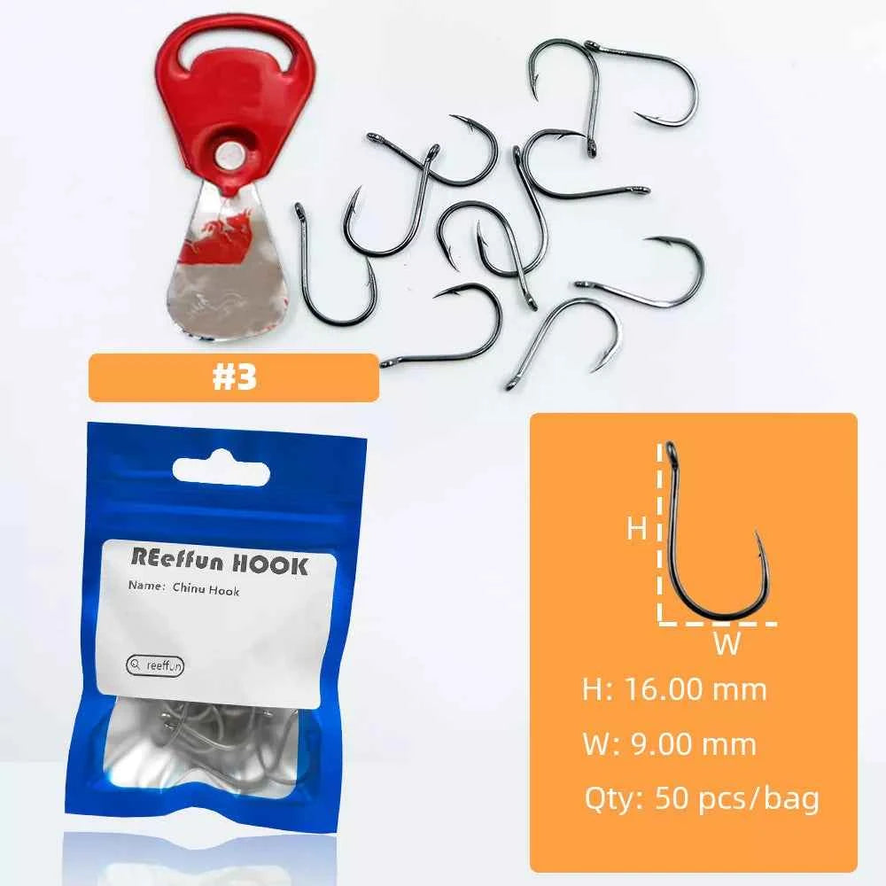 Sharpened Single High Carbon Steel Fishing Hooks | Bream & Carp Tackle Hooks (#0.5–#15)