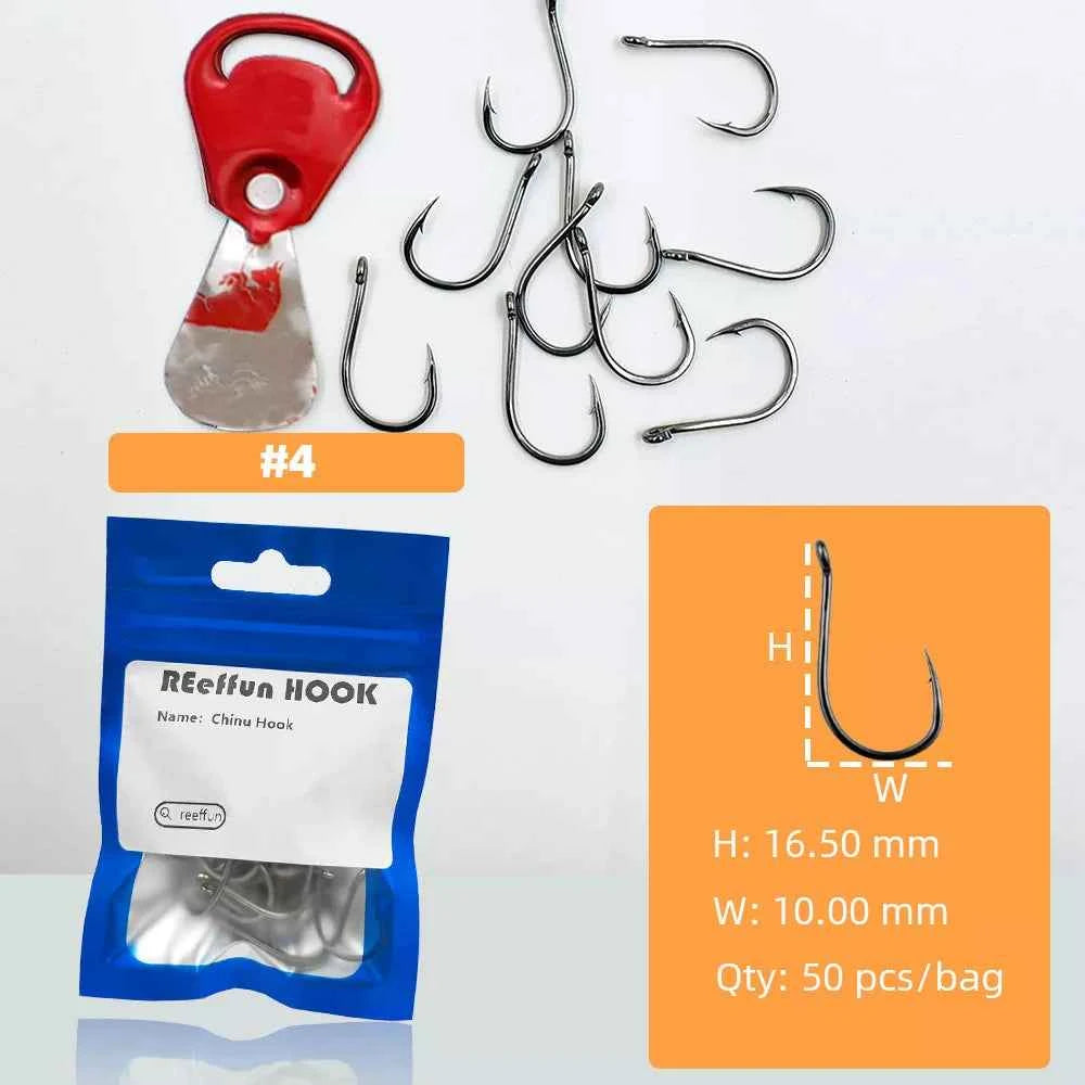 Sharpened Single High Carbon Steel Fishing Hooks | Bream & Carp Tackle Hooks (#0.5–#15)