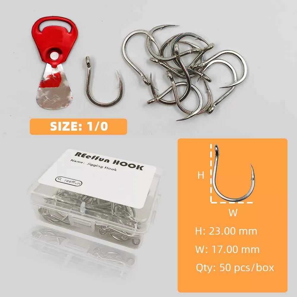 Jigging Hooks | High Carbon Steel Wide Gap Circle Fishing Hooks for Big Game
