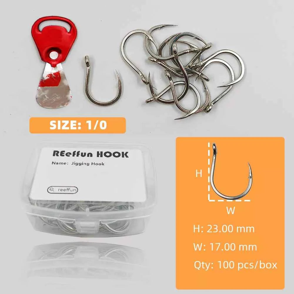 Jigging Hooks | High Carbon Steel Wide Gap Circle Fishing Hooks for Big Game