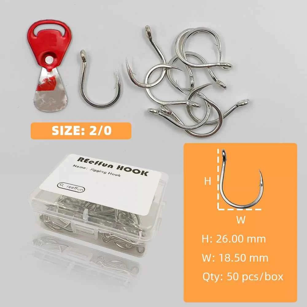 Jigging Hooks | High Carbon Steel Wide Gap Circle Fishing Hooks for Big Game