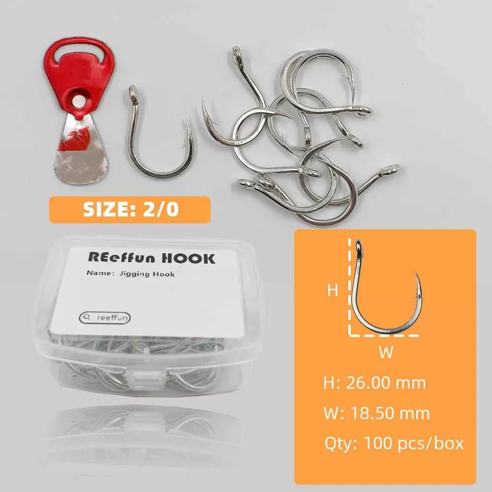 Jigging Hooks | High Carbon Steel Wide Gap Circle Fishing Hooks for Big Game