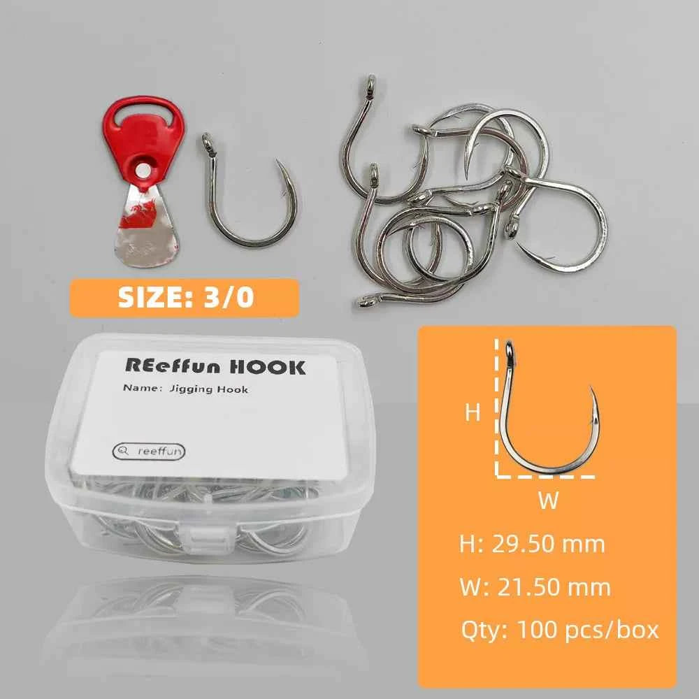 Jigging Hooks | High Carbon Steel Wide Gap Circle Fishing Hooks for Big Game