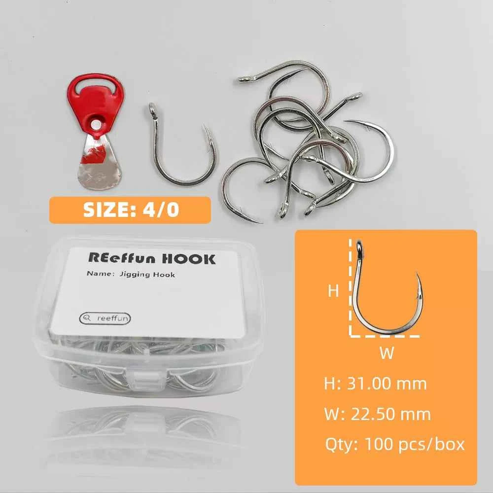 Jigging Hooks | High Carbon Steel Wide Gap Circle Fishing Hooks for Big Game