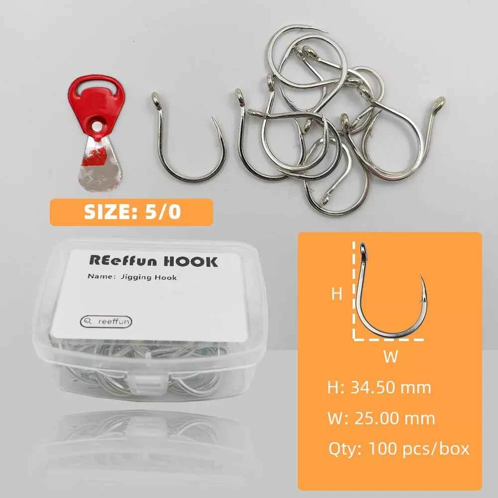 Jigging Hooks | High Carbon Steel Wide Gap Circle Fishing Hooks for Big Game