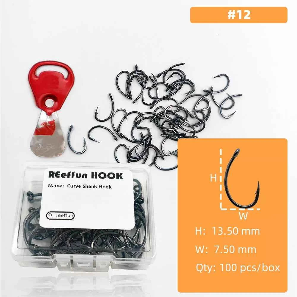 High-Carbon Steel Micro Barb Hooks – Wide Gap Single Hook Fishing Tackle