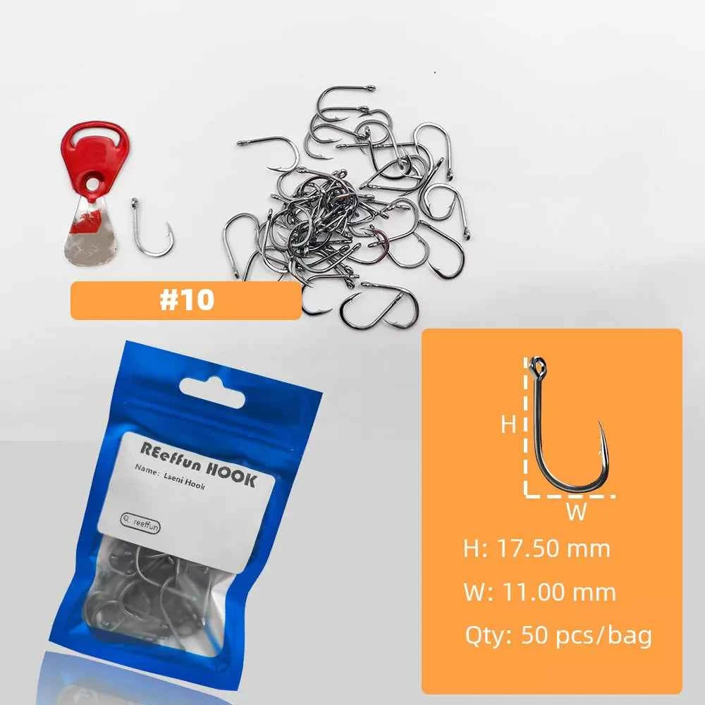 Single High Carbon Steel Fishing Hooks | Durable Tackle for Freshwater & Saltwater (Sizes #3–#18)