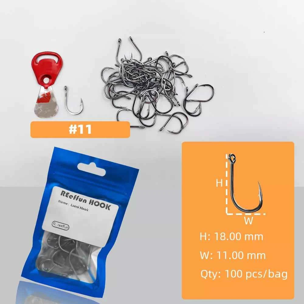 Single High Carbon Steel Fishing Hooks | Durable Tackle for Freshwater & Saltwater (Sizes #3–#18)