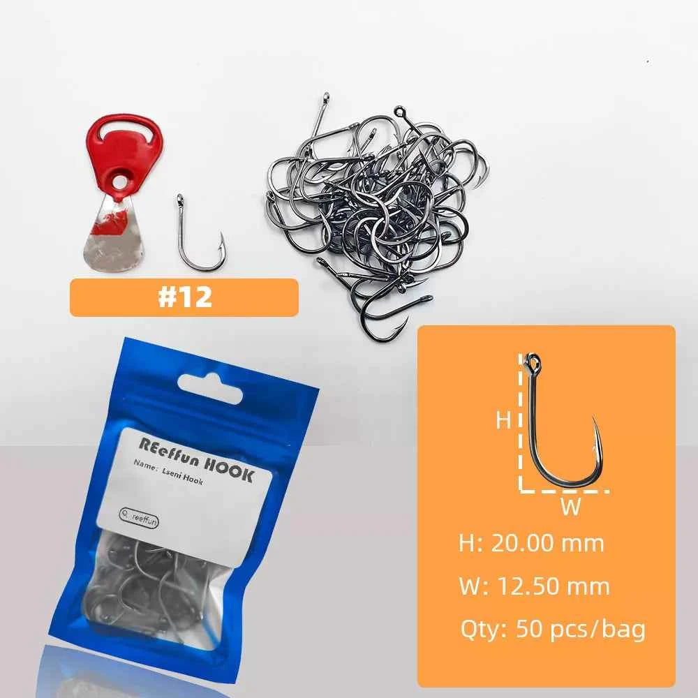 Single High Carbon Steel Fishing Hooks | Durable Tackle for Freshwater & Saltwater (Sizes #3–#18)