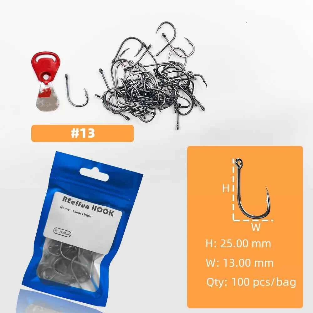 Single High Carbon Steel Fishing Hooks | Durable Tackle for Freshwater & Saltwater (Sizes #3–#18)