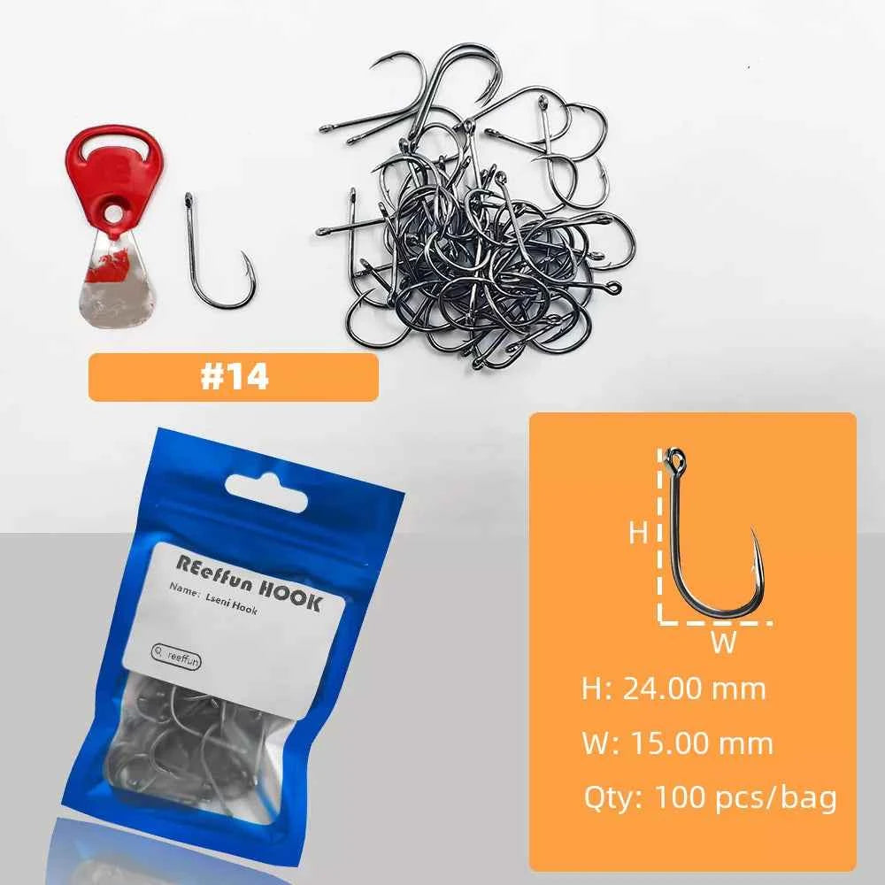 Single High Carbon Steel Fishing Hooks | Durable Tackle for Freshwater & Saltwater (Sizes #3–#18)