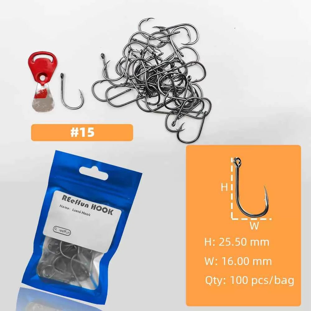 Single High Carbon Steel Fishing Hooks | Durable Tackle for Freshwater & Saltwater (Sizes #3–#18)
