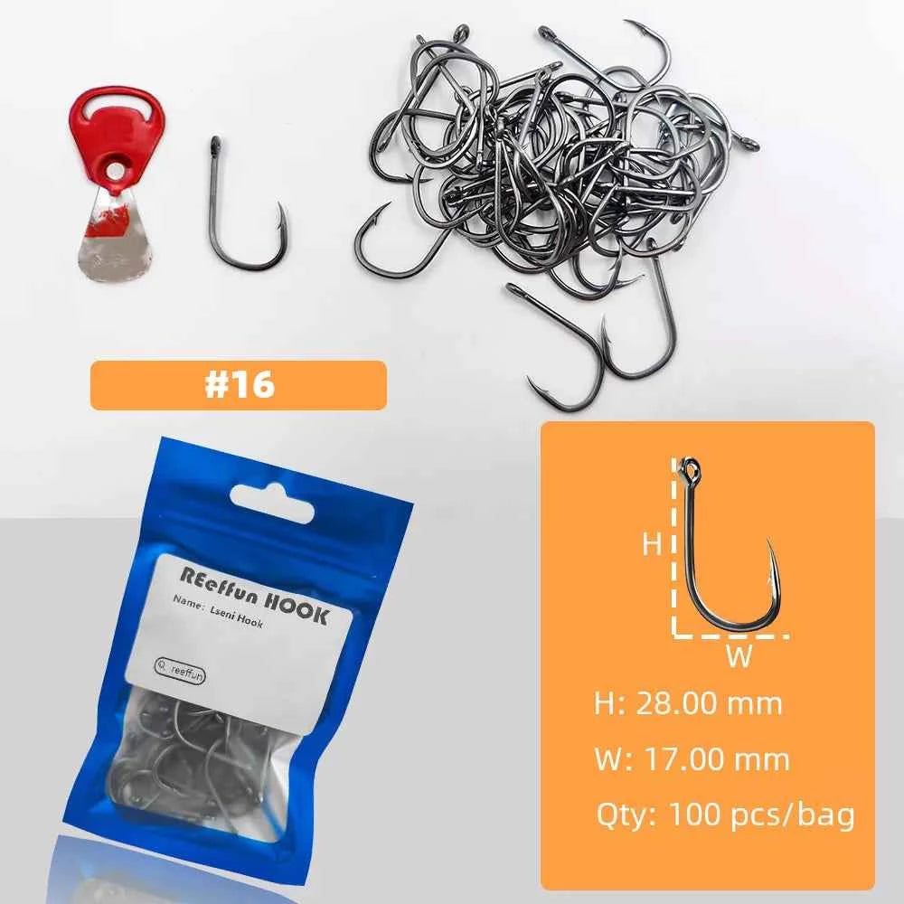 Single High Carbon Steel Fishing Hooks | Durable Tackle for Freshwater & Saltwater (Sizes #3–#18)