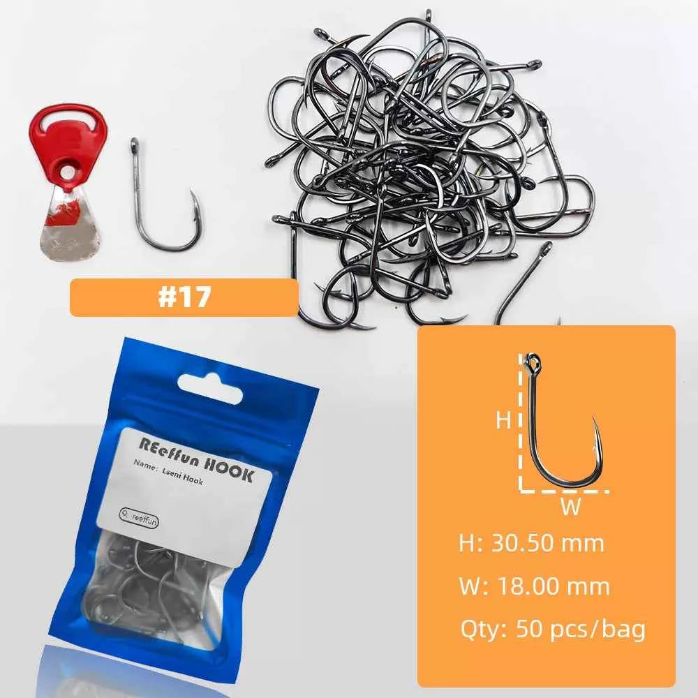 Single High Carbon Steel Fishing Hooks | Durable Tackle for Freshwater & Saltwater (Sizes #3–#18)