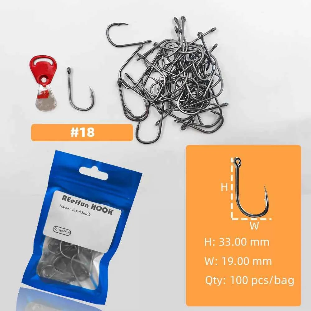 Single High Carbon Steel Fishing Hooks | Durable Tackle for Freshwater & Saltwater (Sizes #3–#18)