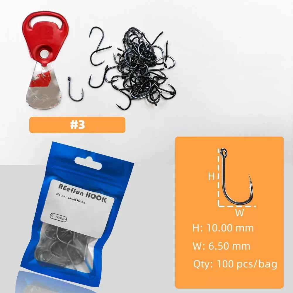 Single High Carbon Steel Fishing Hooks | Durable Tackle for Freshwater & Saltwater (Sizes #3–#18)