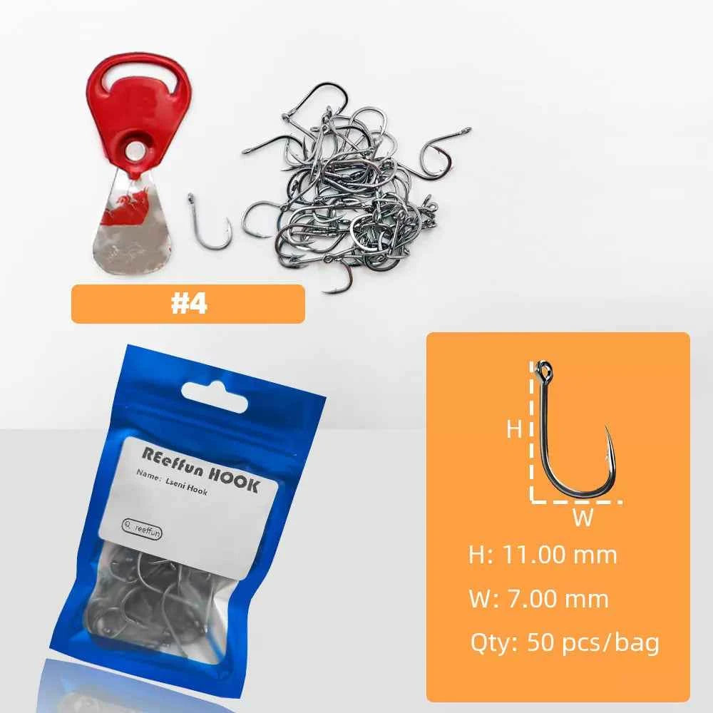 Single High Carbon Steel Fishing Hooks | Durable Tackle for Freshwater & Saltwater (Sizes #3–#18)