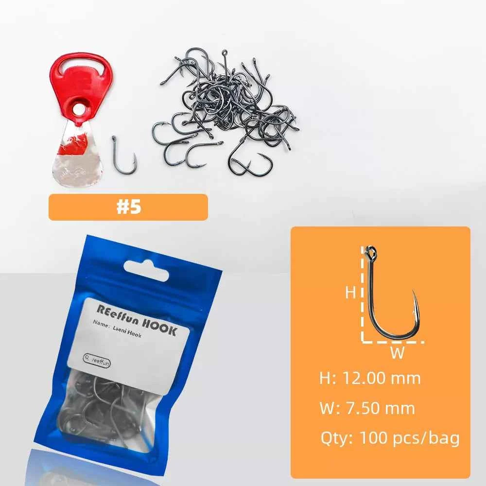 Single High Carbon Steel Fishing Hooks | Durable Tackle for Freshwater & Saltwater (Sizes #3–#18)