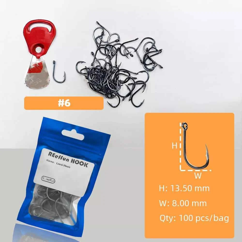 Single High Carbon Steel Fishing Hooks | Durable Tackle for Freshwater & Saltwater (Sizes #3–#18)