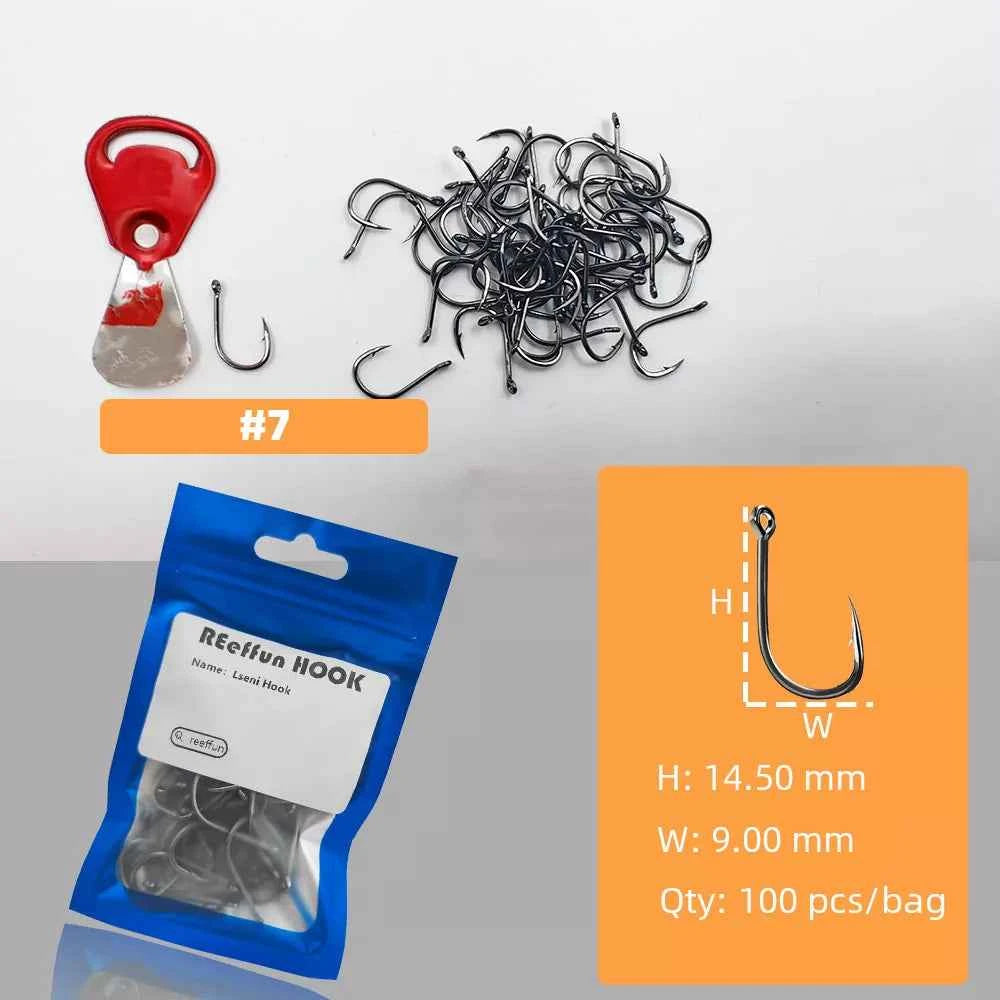 Single High Carbon Steel Fishing Hooks | Durable Tackle for Freshwater & Saltwater (Sizes #3–#18)