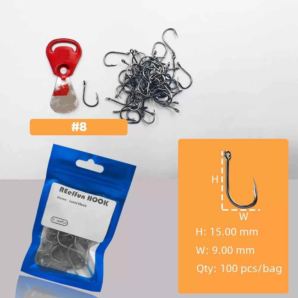 Single High Carbon Steel Fishing Hooks | Durable Tackle for Freshwater & Saltwater (Sizes #3–#18)
