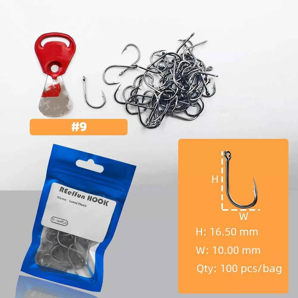 Single High Carbon Steel Fishing Hooks | Durable Tackle for Freshwater & Saltwater (Sizes #3–#18)