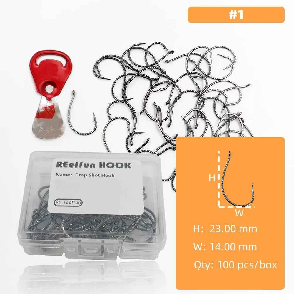 High Carbon Steel Wide Gap Fishing Hooks for Drop Hook Fishing - Reliable J Hooks