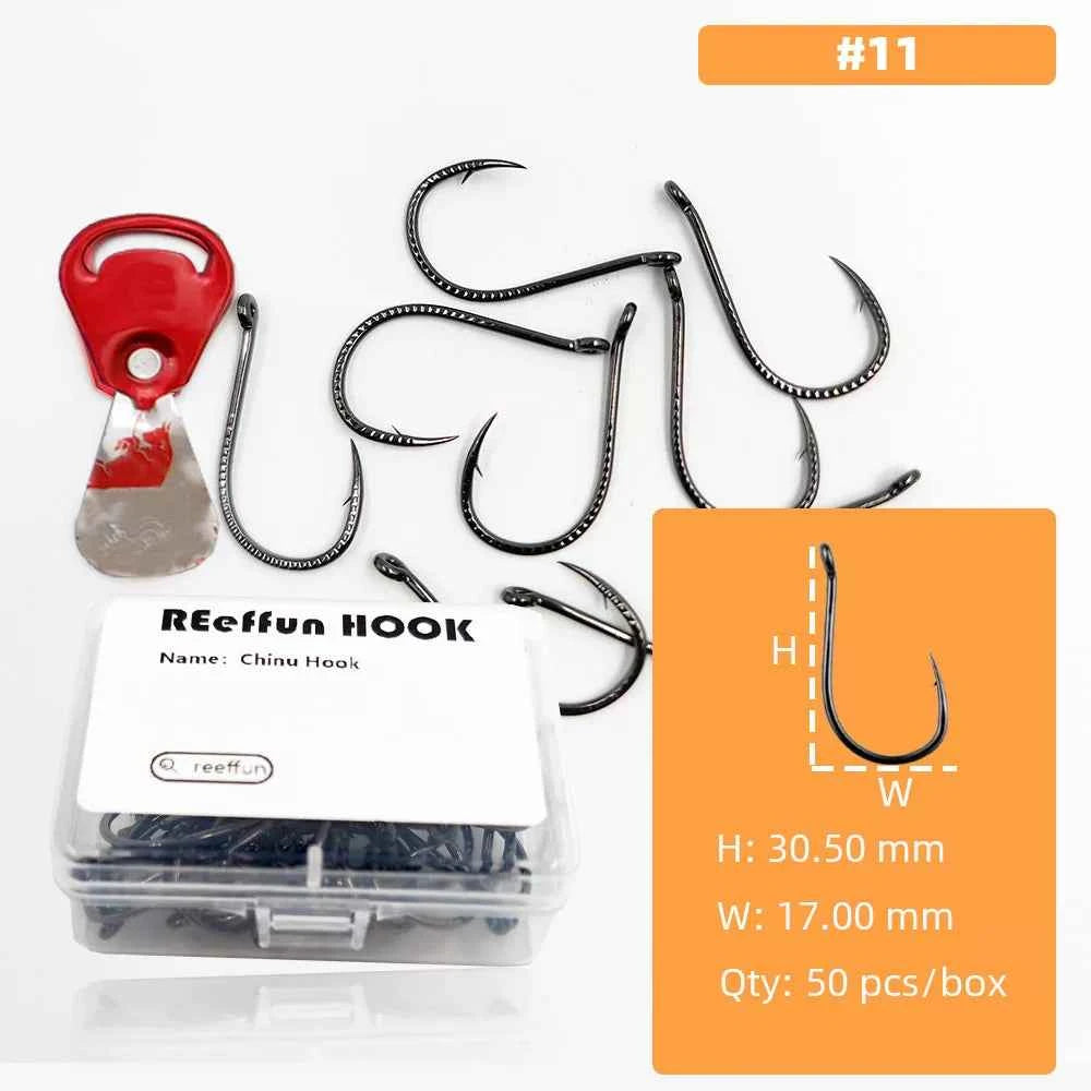 Qilin Bionic Fish Hook - Premium High Carbon Steel Barb Hooks for Freshwater & Saltwater (Sizes #3–#12)