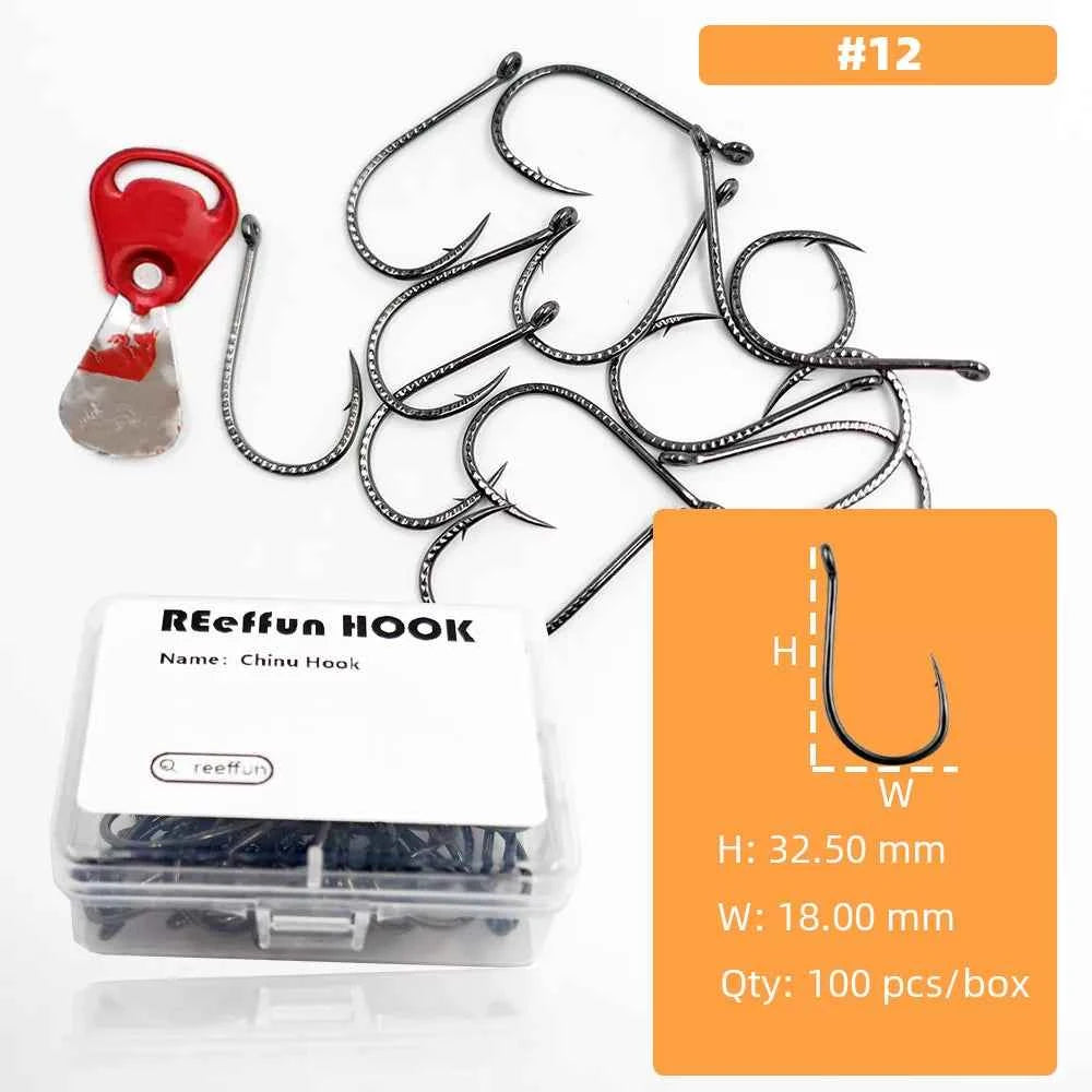 Qilin Bionic Fish Hook - Premium High Carbon Steel Barb Hooks for Freshwater & Saltwater (Sizes #3–#12)