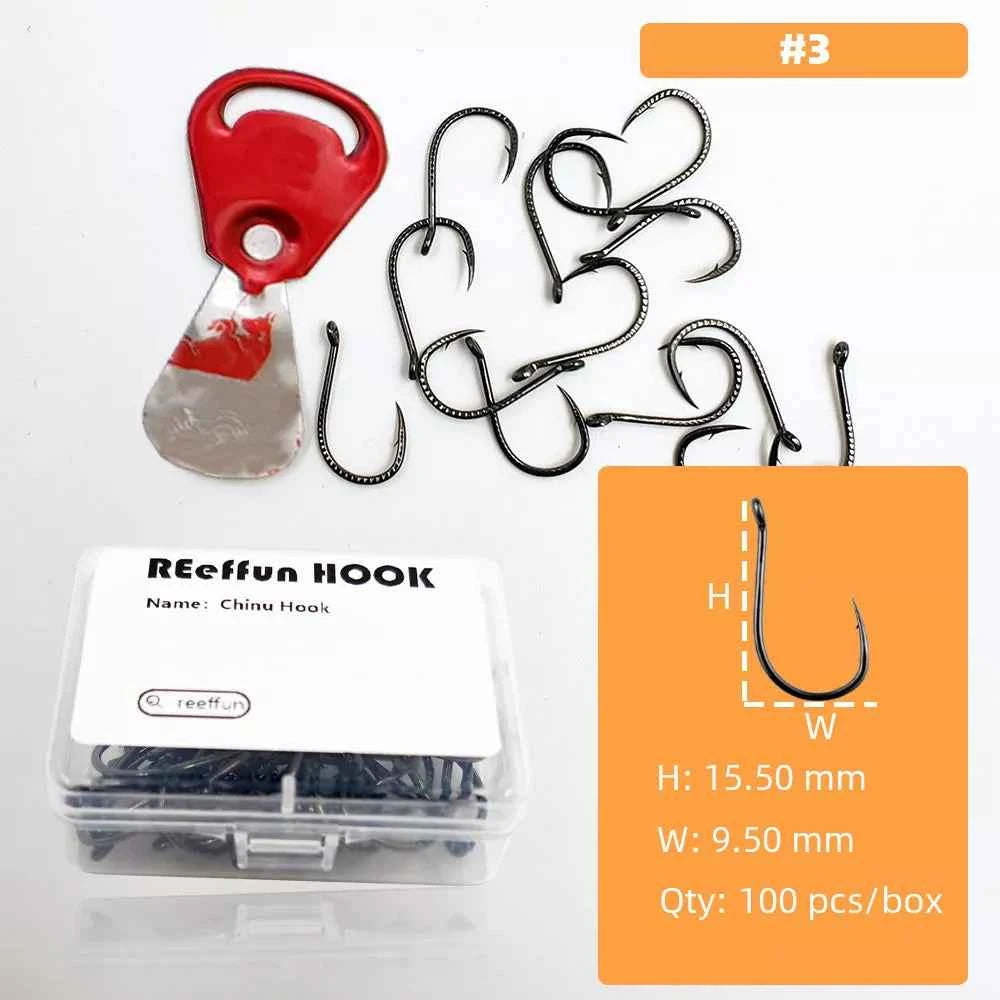 Qilin Bionic Fish Hook - Premium High Carbon Steel Barb Hooks for Freshwater & Saltwater (Sizes #3–#12)