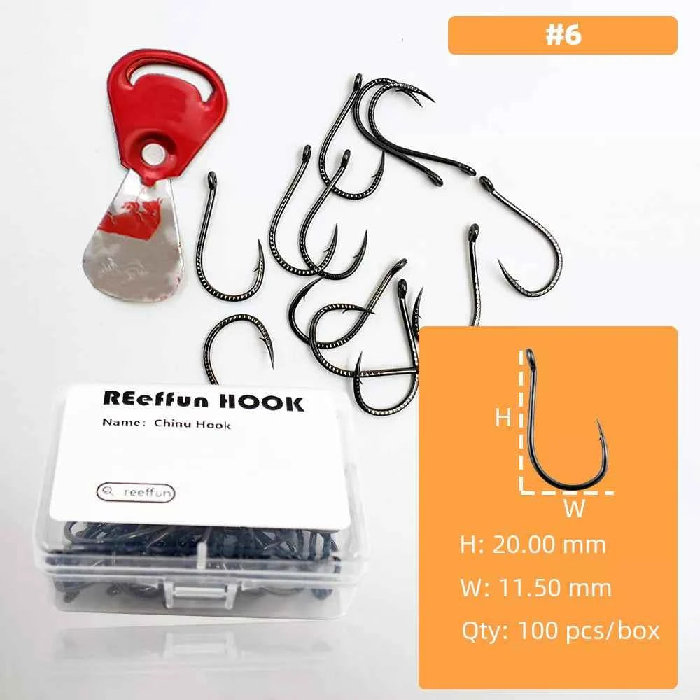 Qilin Bionic Fish Hook - Premium High Carbon Steel Barb Hooks for Freshwater & Saltwater (Sizes #3–#12)