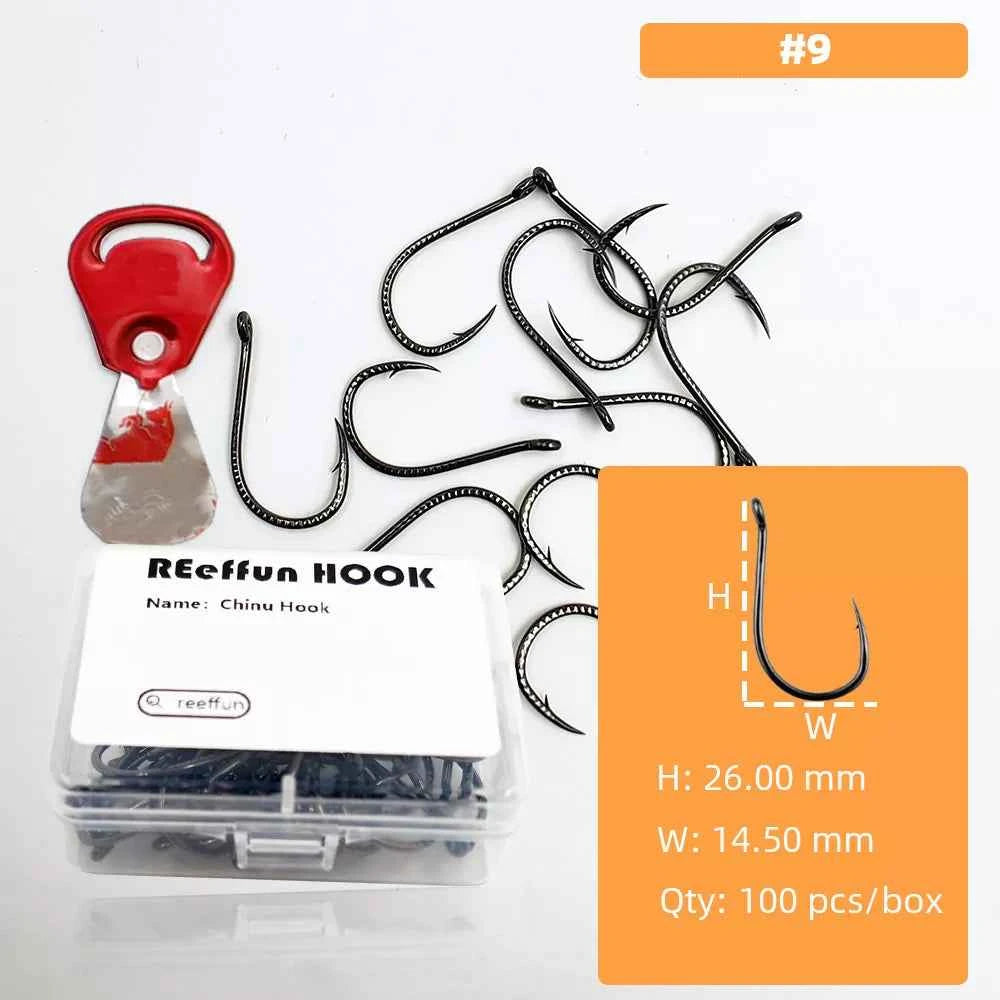 Qilin Bionic Fish Hook - Premium High Carbon Steel Barb Hooks for Freshwater & Saltwater (Sizes #3–#12)