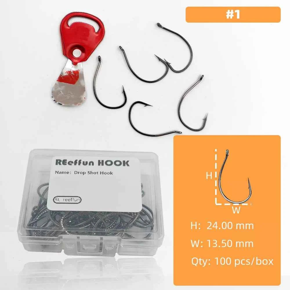 High Carbon Steel Wide Gap Fishing Hooks for Drop Hook Fishing - Reliable J Hooks