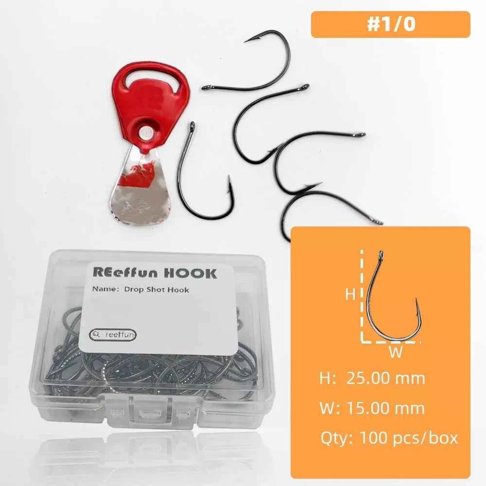 High Carbon Steel Wide Gap Fishing Hooks for Drop Hook Fishing - Reliable J Hooks