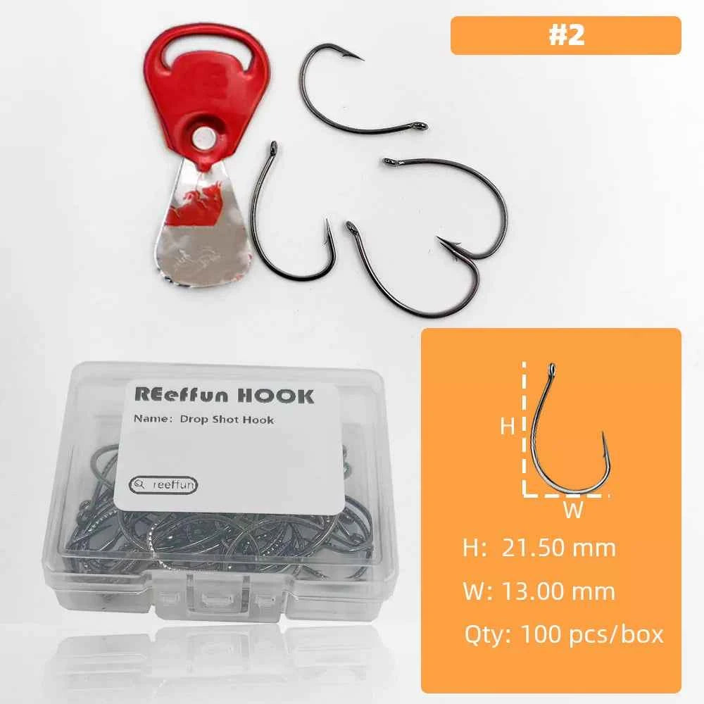 High Carbon Steel Wide Gap Fishing Hooks for Drop Hook Fishing - Reliable J Hooks