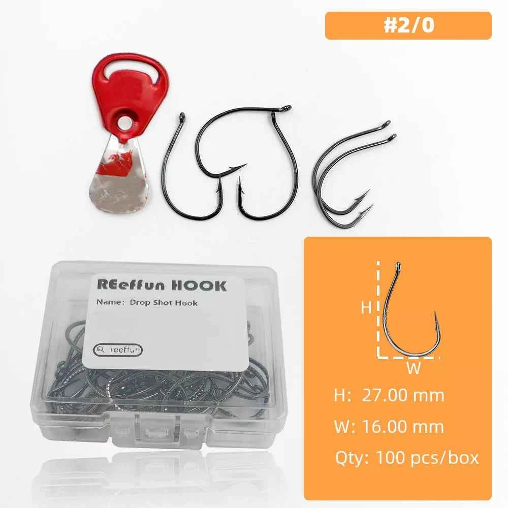 High Carbon Steel Wide Gap Fishing Hooks for Drop Hook Fishing - Reliable J Hooks
