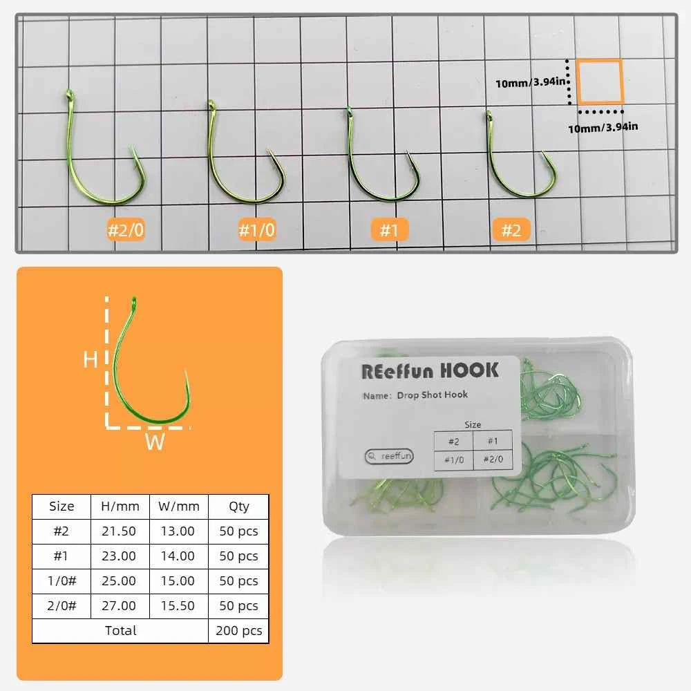 High Carbon Steel Wide Gap Fishing Hooks for Drop Hook Fishing - Reliable J Hooks