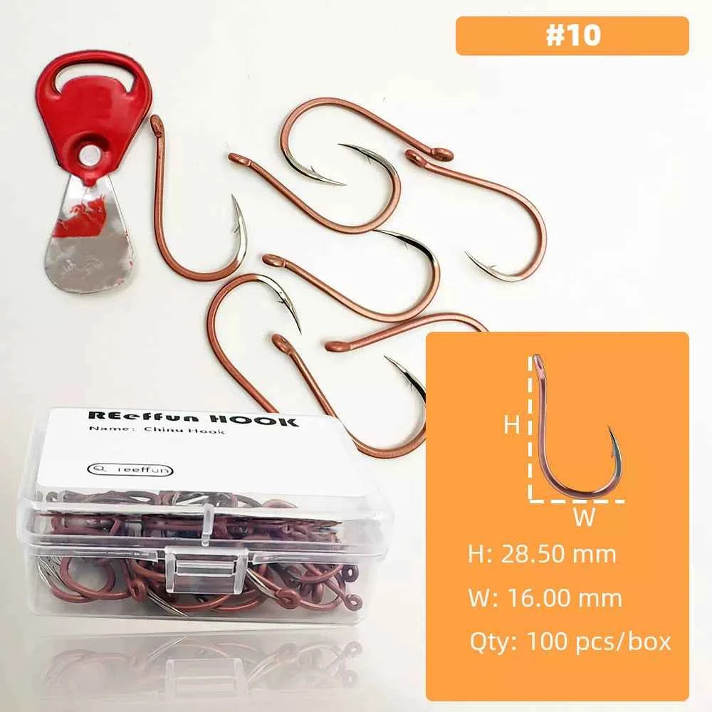 Shrimp Pink Fish Hooks – High Carbon Steel Bionic Hooks for Inshore & Offshore Fishing (#3–#12)
