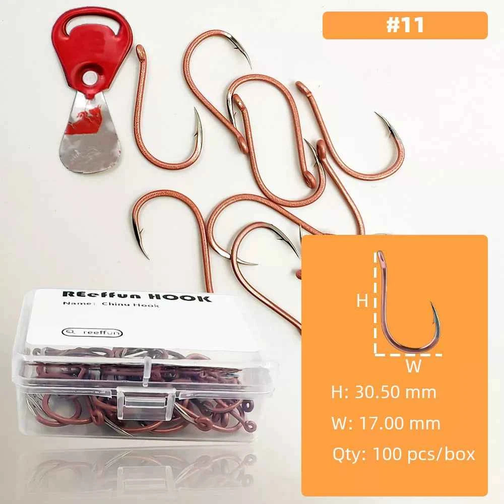 Shrimp Pink Fish Hooks – High Carbon Steel Bionic Hooks for Inshore & Offshore Fishing (#3–#12)