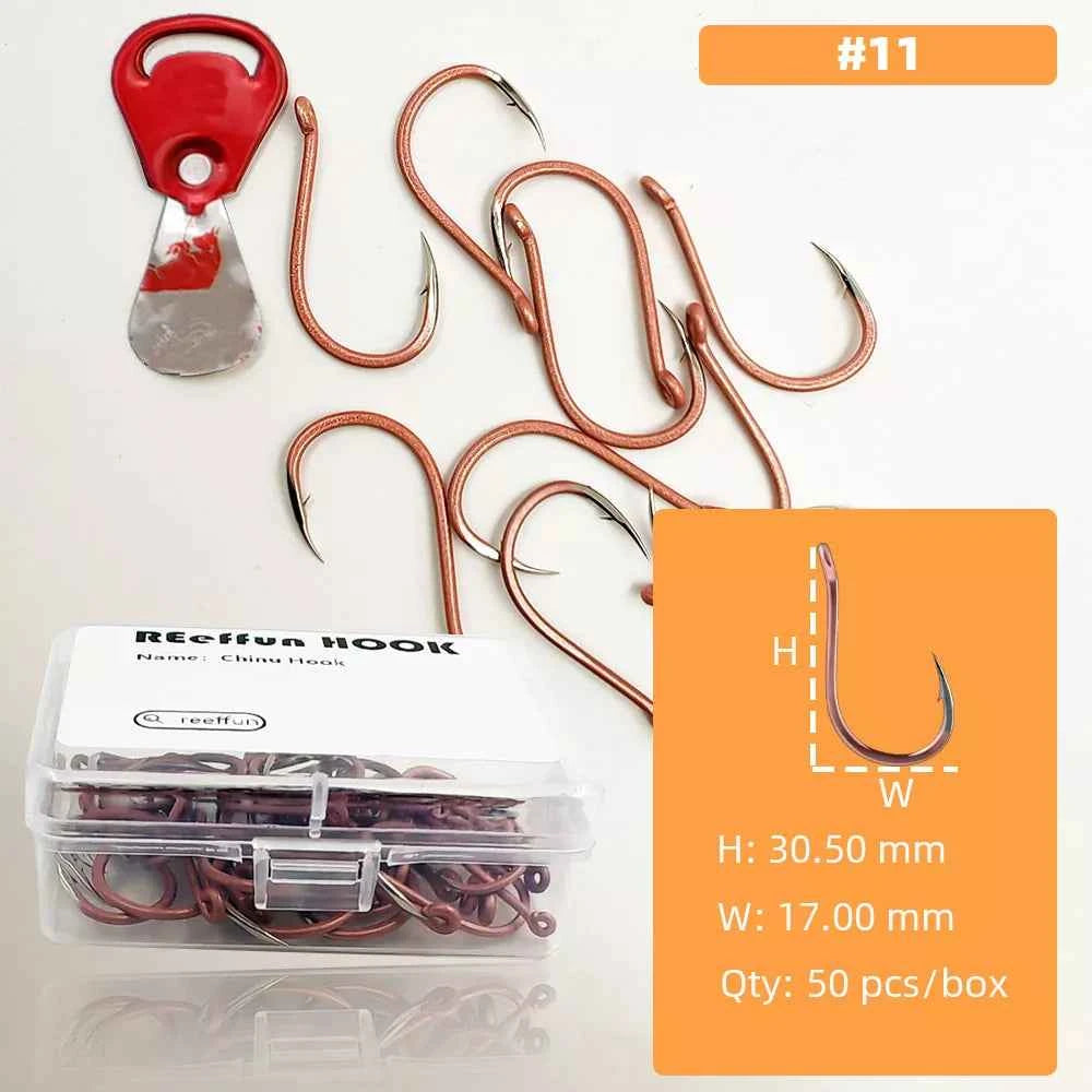 Shrimp Pink Fish Hooks – High Carbon Steel Bionic Hooks for Inshore & Offshore Fishing (#3–#12)
