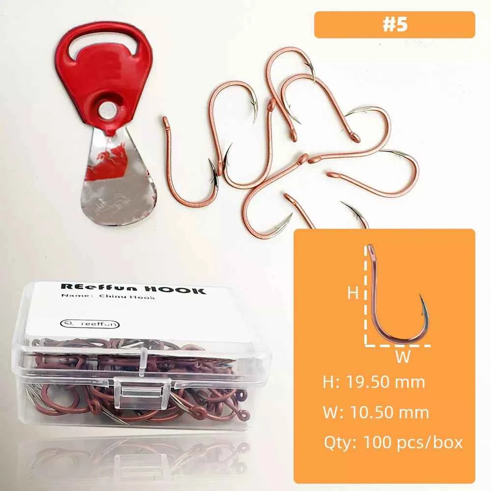 Shrimp Pink Fish Hooks – High Carbon Steel Bionic Hooks for Inshore & Offshore Fishing (#3–#12)