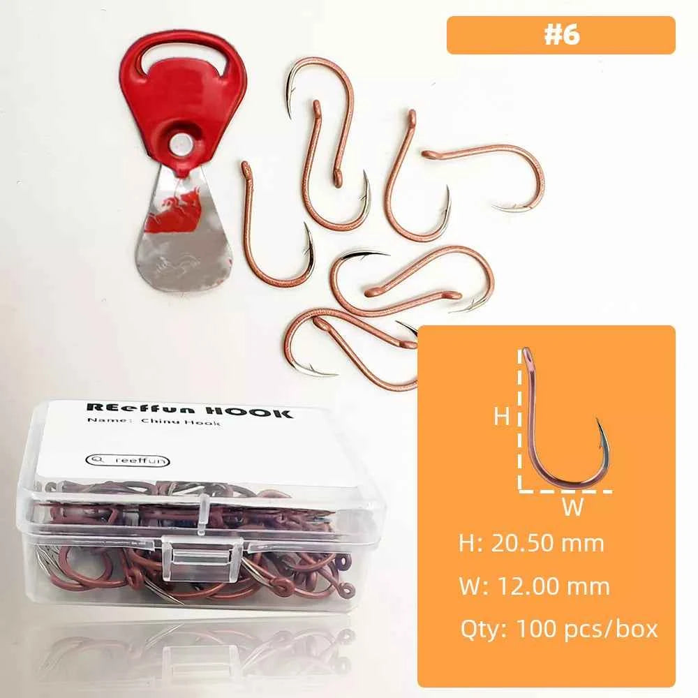 Shrimp Pink Fish Hooks – High Carbon Steel Bionic Hooks for Inshore & Offshore Fishing (#3–#12)